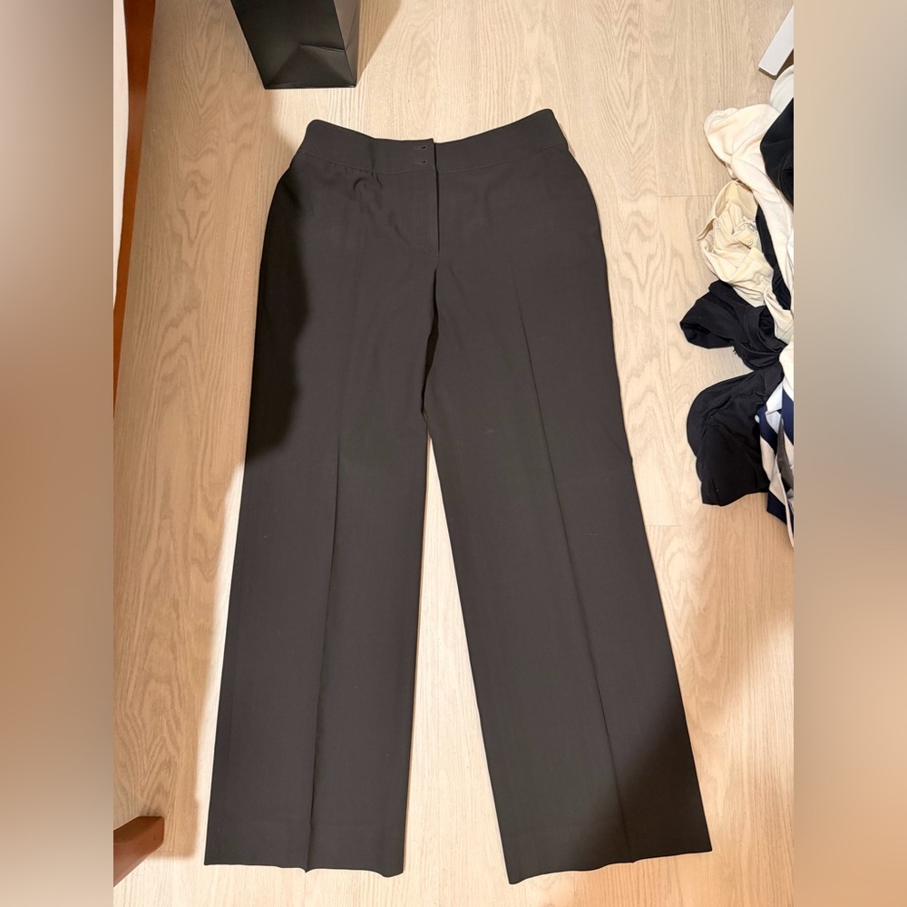Armani Collezioni Elegant Black Wide-Leg Trousers